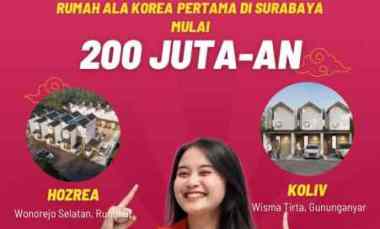 Rumah Dijual di Wonorejo Selatan Surabaya Desain Unik Ala Korea