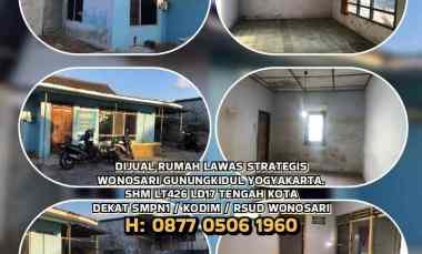 Dijual Rumah Lawas di Wonosari Gunungkidul Yogyakarta. Shm Lt426 Ld17