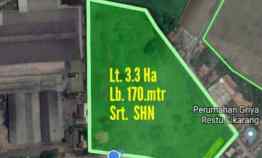 Dijual Tanah 3,3 Hektar Cikarang Timur