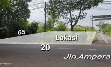 Dijual Tanah Pinggir Jalan Ampera. Depan SMU 8. Ukuran 20x65. Harga 6M