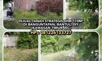 Dijual Tanah Strategis Shm 110m di Banguntapan, Bantul, Diy