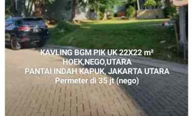 Kavling Bgm Pik Uk 22x22 M Hook Nego Utara Pantai Indah Kapuk,jkt