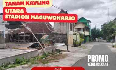 Tanah Strategis di Utara Stadion Maguwoharjo Jogja Bay Jalan 6 meter