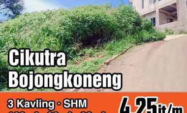 Dijual Tanah 3 Kavling View Kota Bandung di Bojongkoneng