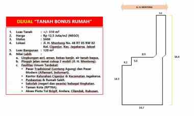 Dijual Tanah Bonus Rumah di Lokasi Strategis dan Asri