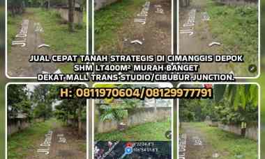 Tanah Strategis di Cimanggis Depok. Shm L400m Murah. dekat Trans Mall