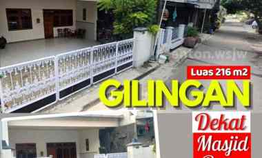 Tanah Surakarta Bonus Rumah Gilingan jl Raya Solo Lt 216 m2 SHM