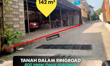 Tanah dalam Ringroad Kotagede, Jogja dekat Kampus Stipram 800 meter K
