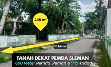 Tanah Tepi Aspal dekat Pemda Sleman 600 meter dekat Sleman City Ha
