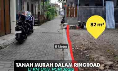 Tanah dalam Ringroad Jogja di Ngestiharjo, 1,1 km dekat Kampus Pgri
