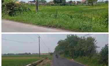 Tanah Industri DiKlaten 7300m2 Muka 30m Harga 550rb/m2 dekat Exit TOL