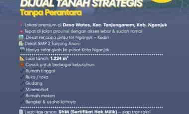 dijual tanah desa wates tanjunganom nganjuk jawa timur