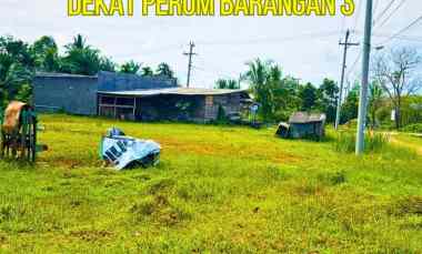 Dijual Tanah Tanjung Barangan dekat Perum Barangan 3 Palembang