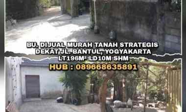 Dijual Murah Tanah Strategis dekat jl.bantul, Yogyakarta. Lt196m Ld10