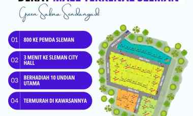 Tanah Murah Barat Jalan Magelang KM. 9 hanya 3 menit dari Sleman City