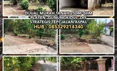 Dijual Murah Tanah Pekarangan 250m Shm Playen, Gunungkidul, Diy