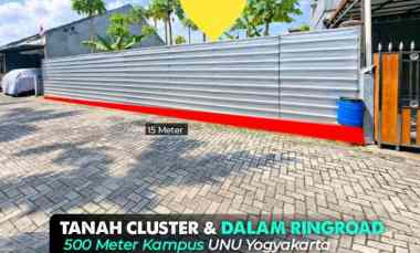 Tanah Kavling Cluster dalam Ringroad Jogja 500 meter ke Kampus Unu