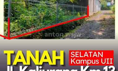 Tanah Jogja Selatan Kampus UII jl Kaliurang Lt 238 M Ld 10m SHM