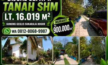 dijual tanah gunung geulis sukaraja bogor