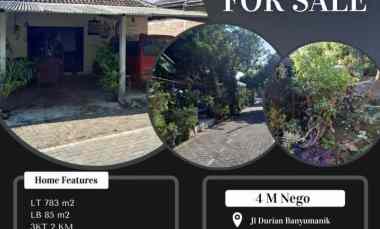 Jual Tanah dan Bangunan di Lokasi Premium Jalan Durian Banyumanik