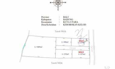 Tanah Dijual di Jalan kuwum semer kerobokan