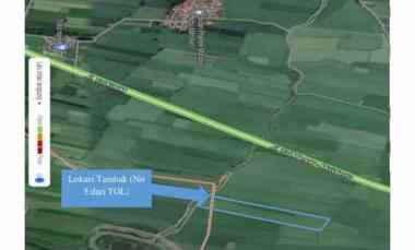 Murah Dijual 5,2 Ha Tanah NOL Jalan Raya Tambak Beras Cerme Gresik