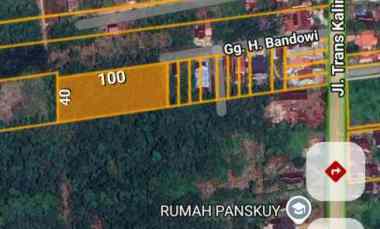 Dijual Tanah Ukuran 40x100 3985 m2 . Lokasi Jln.Transkalimantan