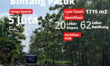 Dijual Cepat Tanah Cocok untuk Restoran atau Toko Oleh2