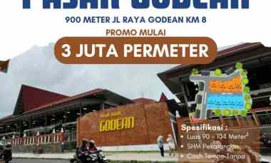 Tanah Pekarangan di Timur Pasar Godean 900 meter Jalan Godean km 8