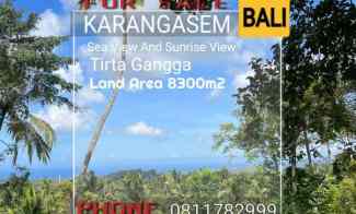 Tanah Murah Pemandangan Laut dekat Tirta Gangga Karangasem