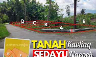 Tanah Kavling Murah Jogja Ngepek,Sedayu Mulai Lt 145 m2 Ld 10 M SHM