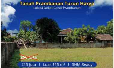 Tanah Murah Prambanan dekat Candi Prambanan, SHM Siap AJB Notaris