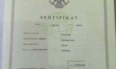 Dijual Murah Bu Tanah Shm Cipatat Ciptaharja Bandung Barat