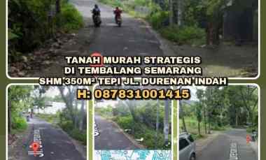 Tanah Strategis di Tembalang Semarang. SHM Luas 350m jl.Durenan Indah