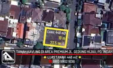 Tanah Kavling Hook di Area Premium jl. Gedung Hijau, Pondok Indah