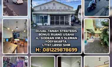 Jual Tanah Strategis Bonus Ruang Usaha jl. Godean km.5 Sleman Yogya