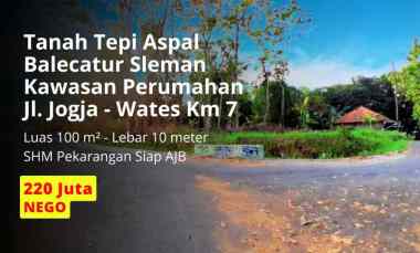 220 juta Area Perumahan Balecatur, Jual Tanah Murah SHM Jogja