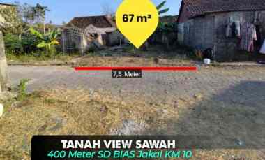 Tanah View Sawah dekat Sd Bias jl. Kaliurang km 10 1,2 km ke Pasar G