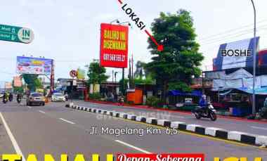 Tanah Strategis Jogja Depan JCM jl.MAGELANG km 6,5 Lt 2325 m2 Ld 22 M