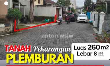 Tanah Bagus Jogja Plemburan Lt 260 M SHM Cocok untuk Kost