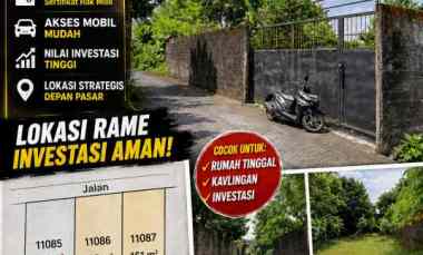 Tanah Kavling Tinggal 2 Unit di Depan Pasar Rejodani Sleman