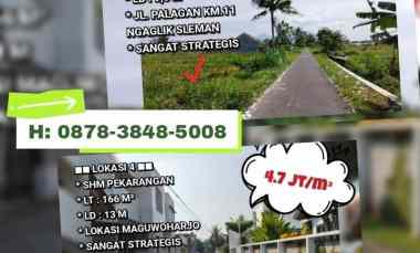 Dijual Tanah Strategis di Sleman Yogyakarta. Shm Lt.511 Lt.166 Murah