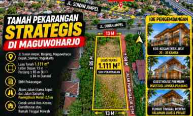 Area Berkembang Tanah Siap Jadi Kavlingan di Banjeng Maguwoharjo Slema