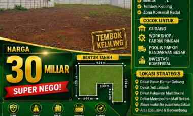 Tanah Dijual di Jl raya narogong