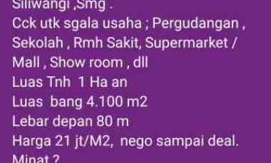 Dijual Tanah Dngn Gudang dan Kantor di jl Raya Siliwangi Semarang