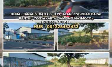 Dijual Tanah Strategis Tepi Jalan Ringroad Barat, Bantul, Yogyakarta