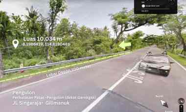 Dijual Tanah 1.000 m2 di Pinggir Jalan Singaraja-Gilimanuk Buleleng