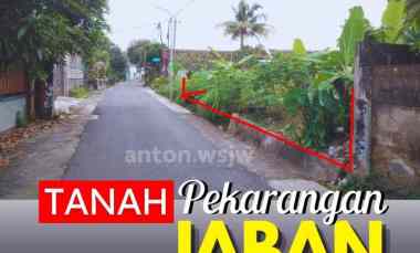Tanah Strategis Jogja Jaban Lt 653 m2 Ld 12 M Utara jl Damai SHM