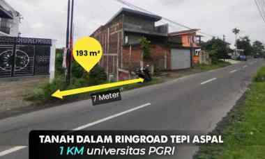 Tanah Tepi Aspal dalam Ringroad jl. Jogja Wates km 4 dekat Kampus Pgri