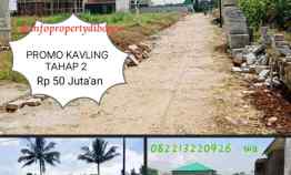 Tanah Kavling Siap Bangun dalam Perumahan Promo Tahap 2 hanya 50 juta